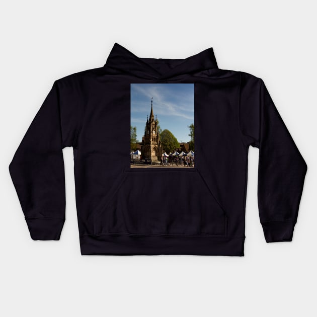 Shakespeare Memorial Fountain and Clock Tower Kids Hoodie by jasminewang